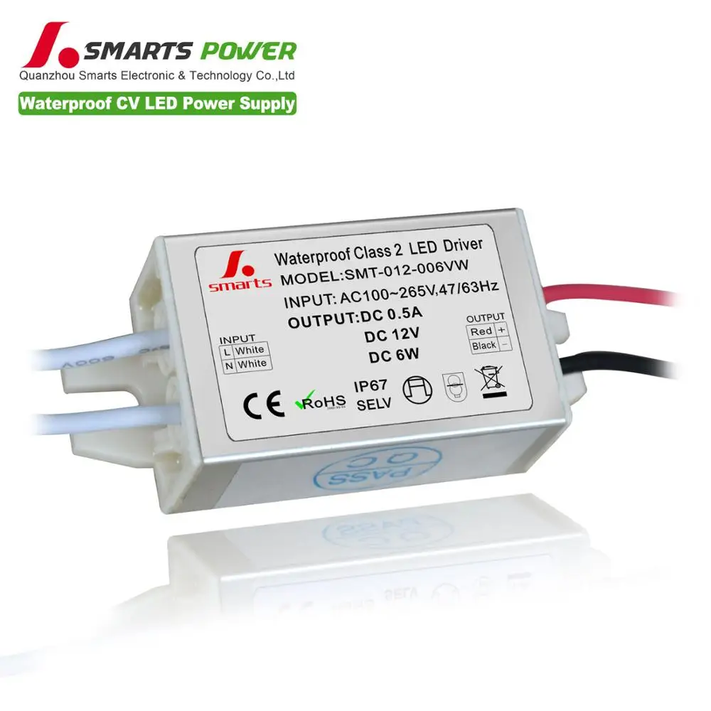  IP67 алюминиевый корпус mini 6w 12v Светодиодный драйвер источник питания