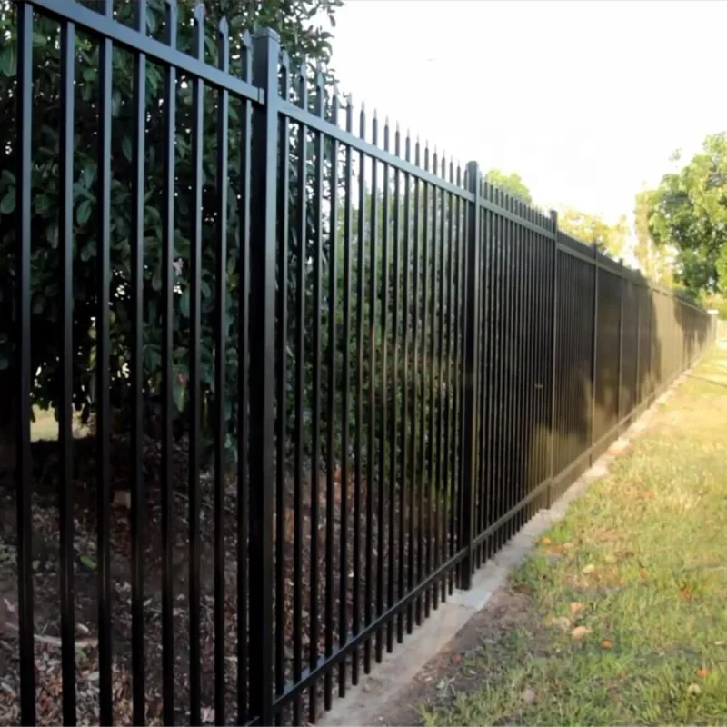 Factory Cheap Price Galvanized Wrought Iron Fence Garden Steel Tubular Fencing