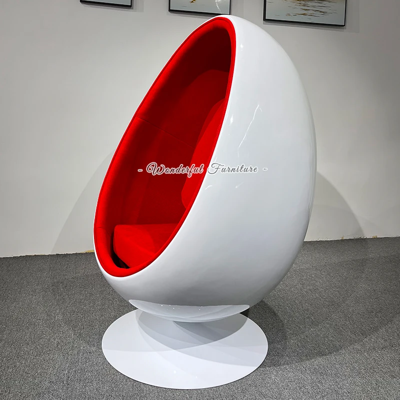 New Model Fashion Luxury European Style Egg Pod Chair Luxury Swing With Stand Fiber Glass Egg Chair