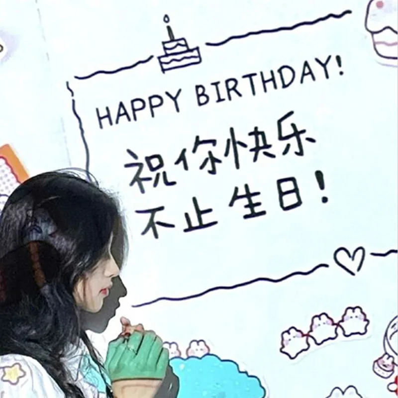 Birthday Projection Lamp Creative Birthday Party Projector Background Atmosphere Night Light Party Decor Birthday Gift