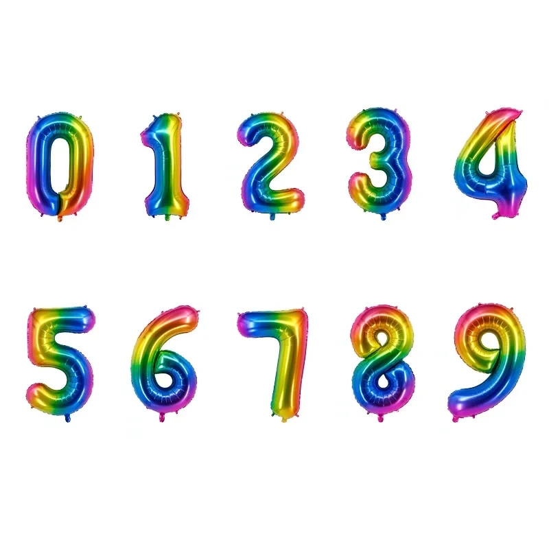 Balloons wholesale 40 inch 0-9 large number various colors foil number balloons party decoration supplies