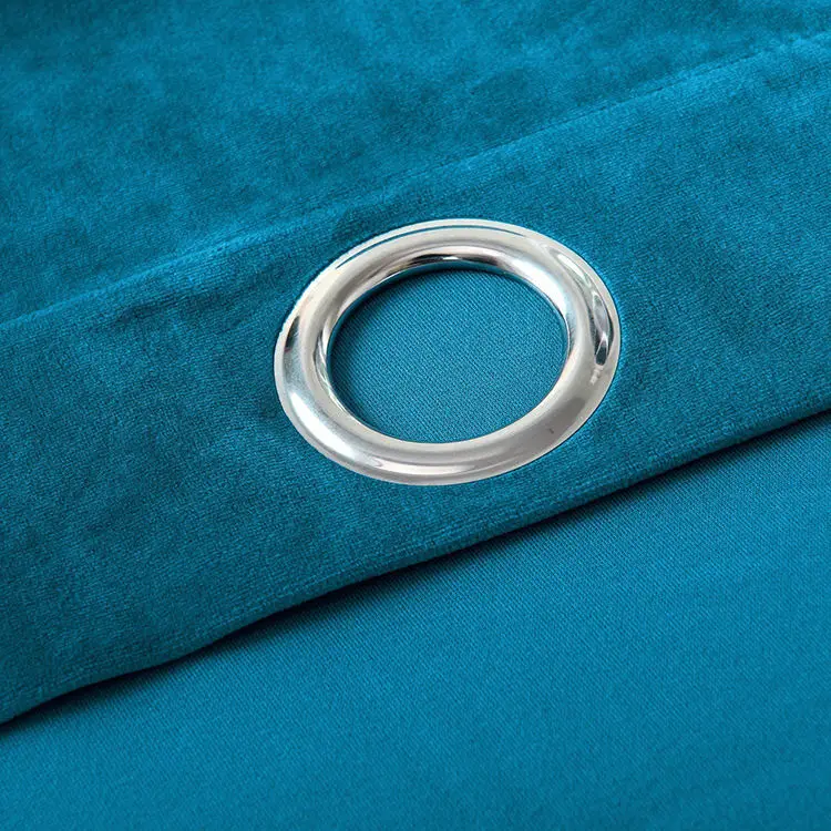 Super Soft Heavy Velvet Blackout Curtain Drapes Panel Nickel Grommet Blue Window Curtains for Living Room