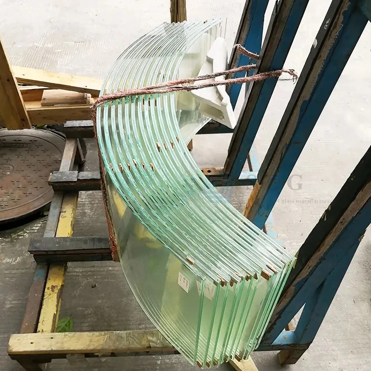 12mm 6+6mm Curved Bent Balcony Laminated Toughened Tempered Glass Railing With Handrail Balustrade