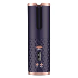 2 in 1 USB Rechargeable Wireless Ceramic Coating Auto Rotating Hair Curling Iron 5000mAh Cordless Automatic Hair Curler