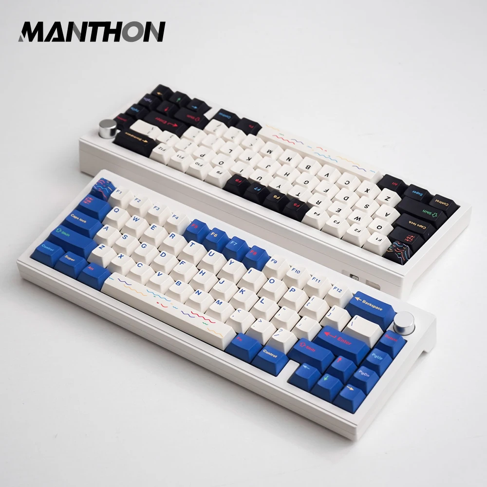 152 Keys Emo Blue/Black Keycaps Cherry Profile PBT Keycap For MX Switch Mechanical Keyboard Custom Keycaps