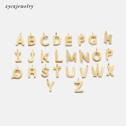 XingYu 2020 New Fashion DIY Personalized 26  Letters Brass  18K Gold White Plated DIY Alphabet Charm Pendants