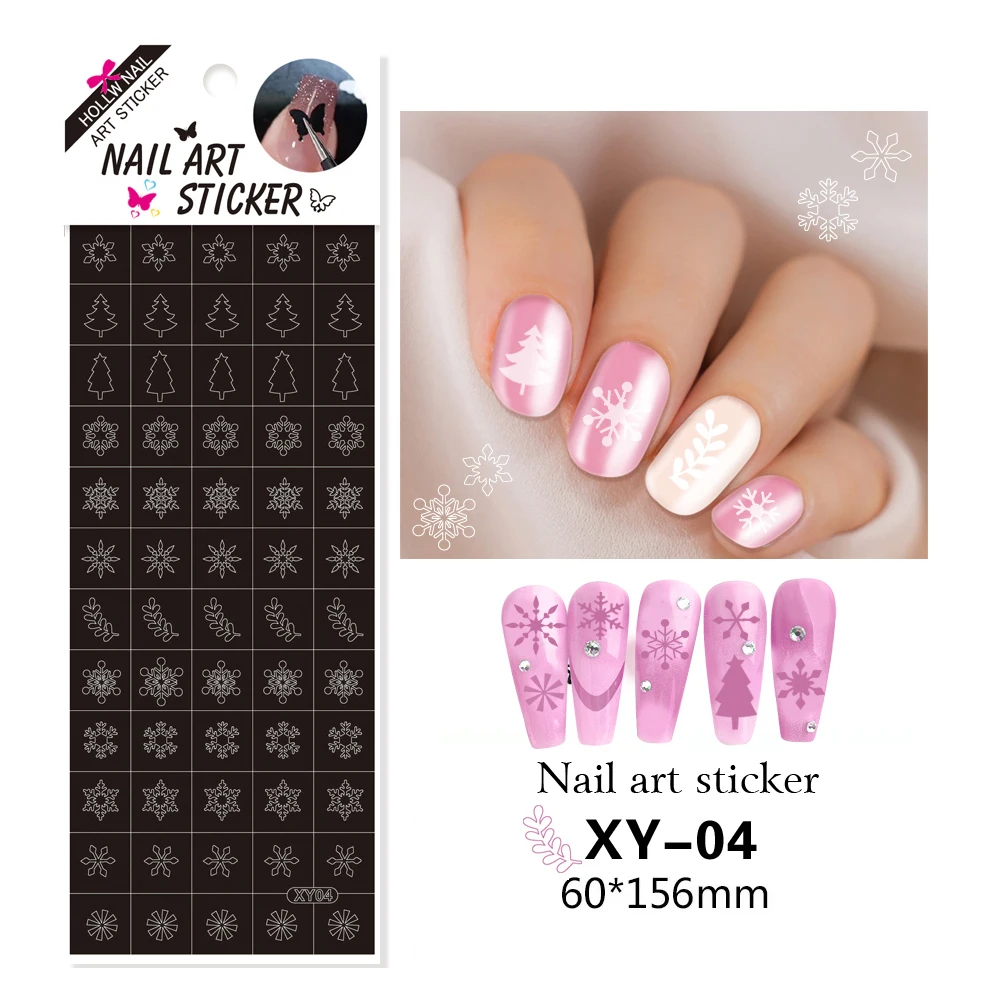 2D Plastic Hollow Manicure Nail Art Decals & Accents Decorative Manicure Sticker