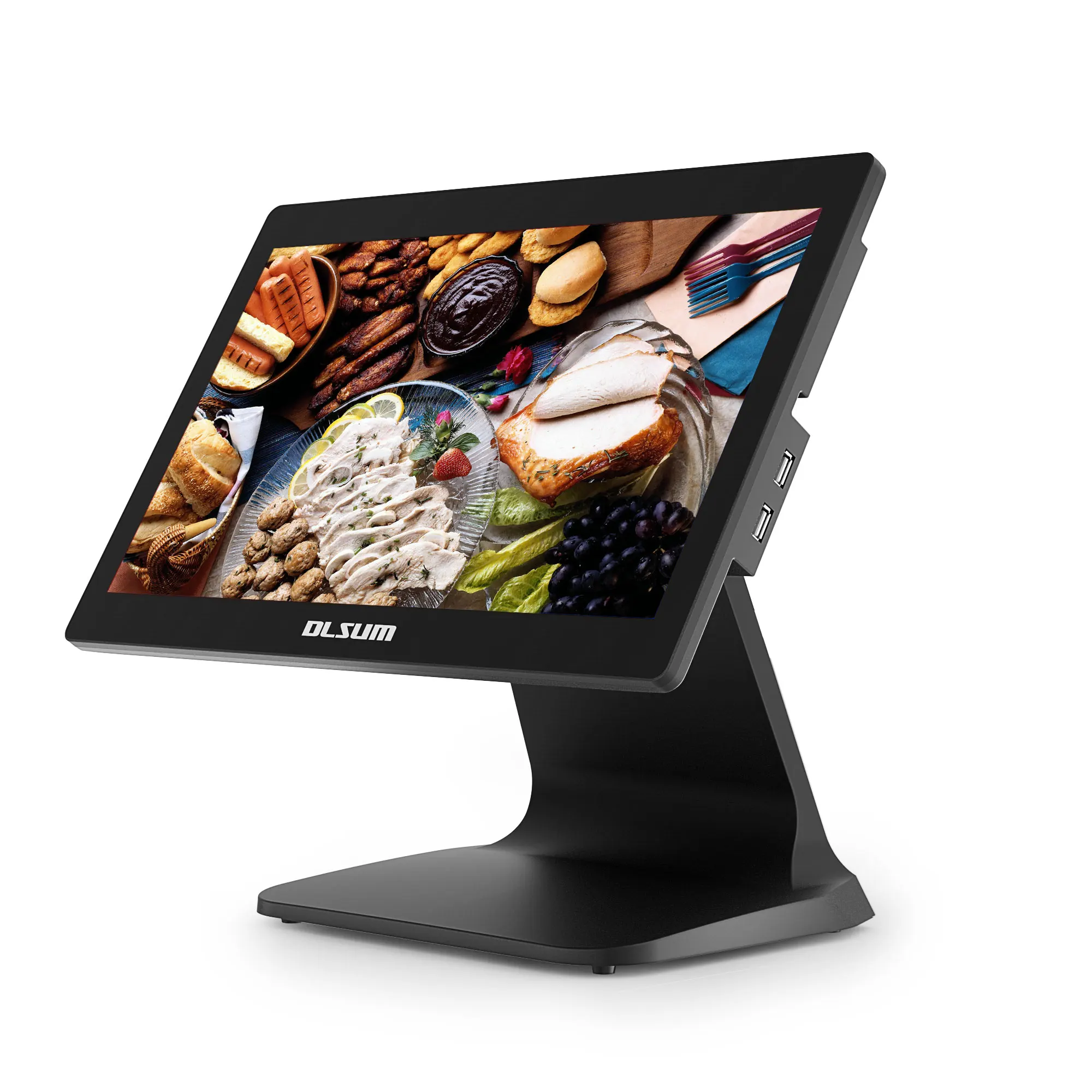 DLSUM all in one touch screen panel pc for supermarket charging kiosk pc android pos ordering tablet all in one pc poe