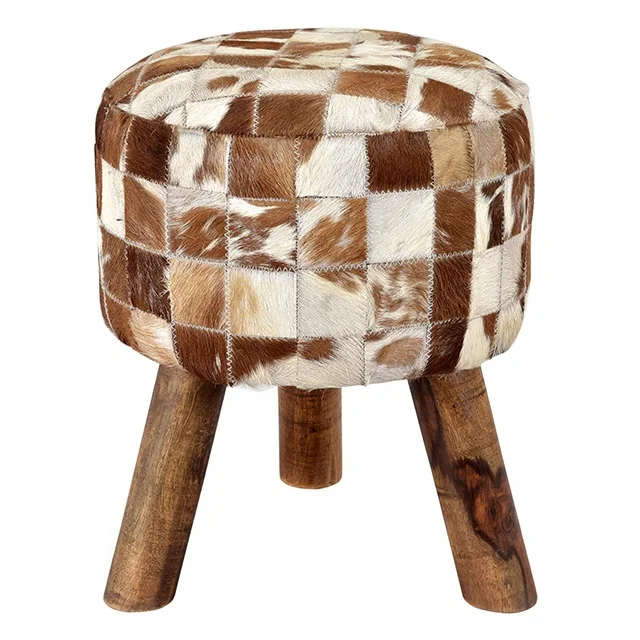 Leather Canvas Designer Long Stool Design Pouf & Ottoman handcrafted ottoman Upholstery Ottoman