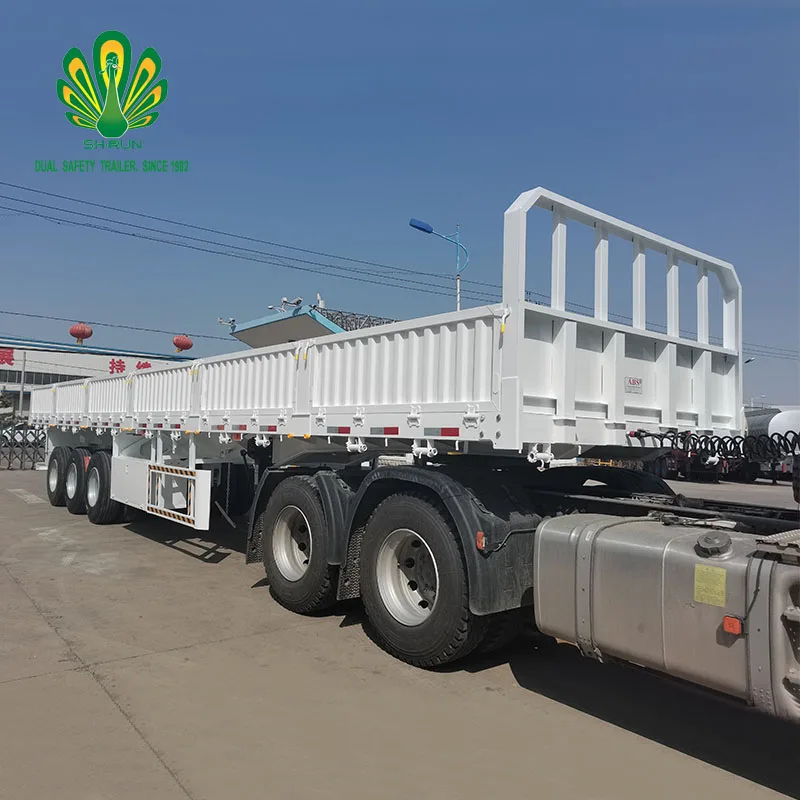 High edge dropside sidewall semi trailer manufacturer sales support customized transportation 40-80 tons