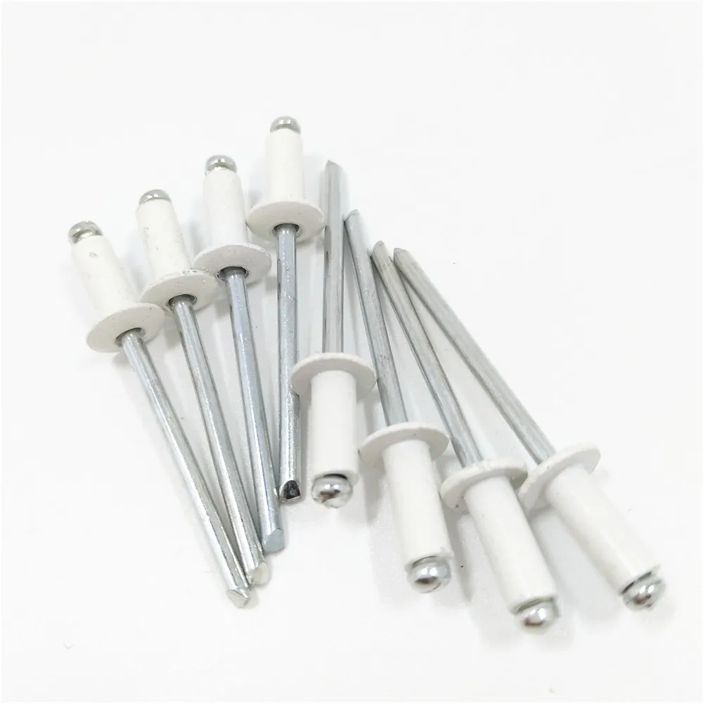 RAL 9016 white color plating dome CSK flange head Aluminum steel standard blind rivets