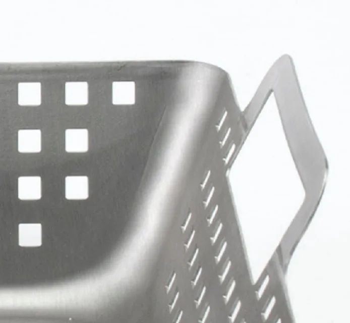 Stainless Steel Durable Barbecue BBQ Grilling Basket Wok Grill Top For Fish Steak Vegetable
