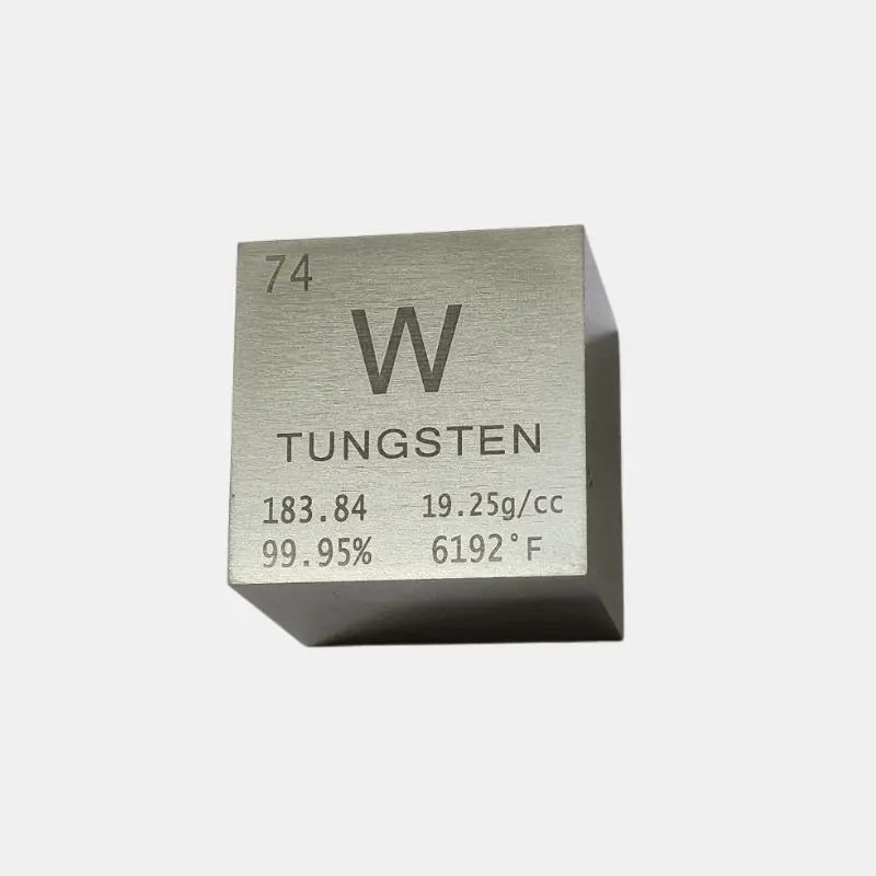 Polishing surface 25.4mm Tungsten cube 1inch for desktop decoration