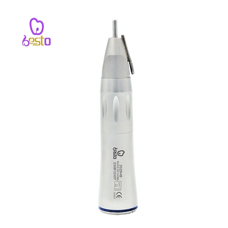 BESTO Dental 1:1 Fiber Optic Straight Handpiece Low Speed Handpiece Contra Angle with Water Tube Dentistry Instrument
