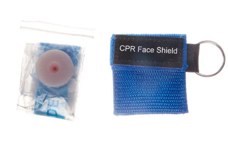 One Way Valve with Breathing Barrier CPR Mask, Pocket&Keychain, Mouth-to-Mouth, Disposable First Aid Device