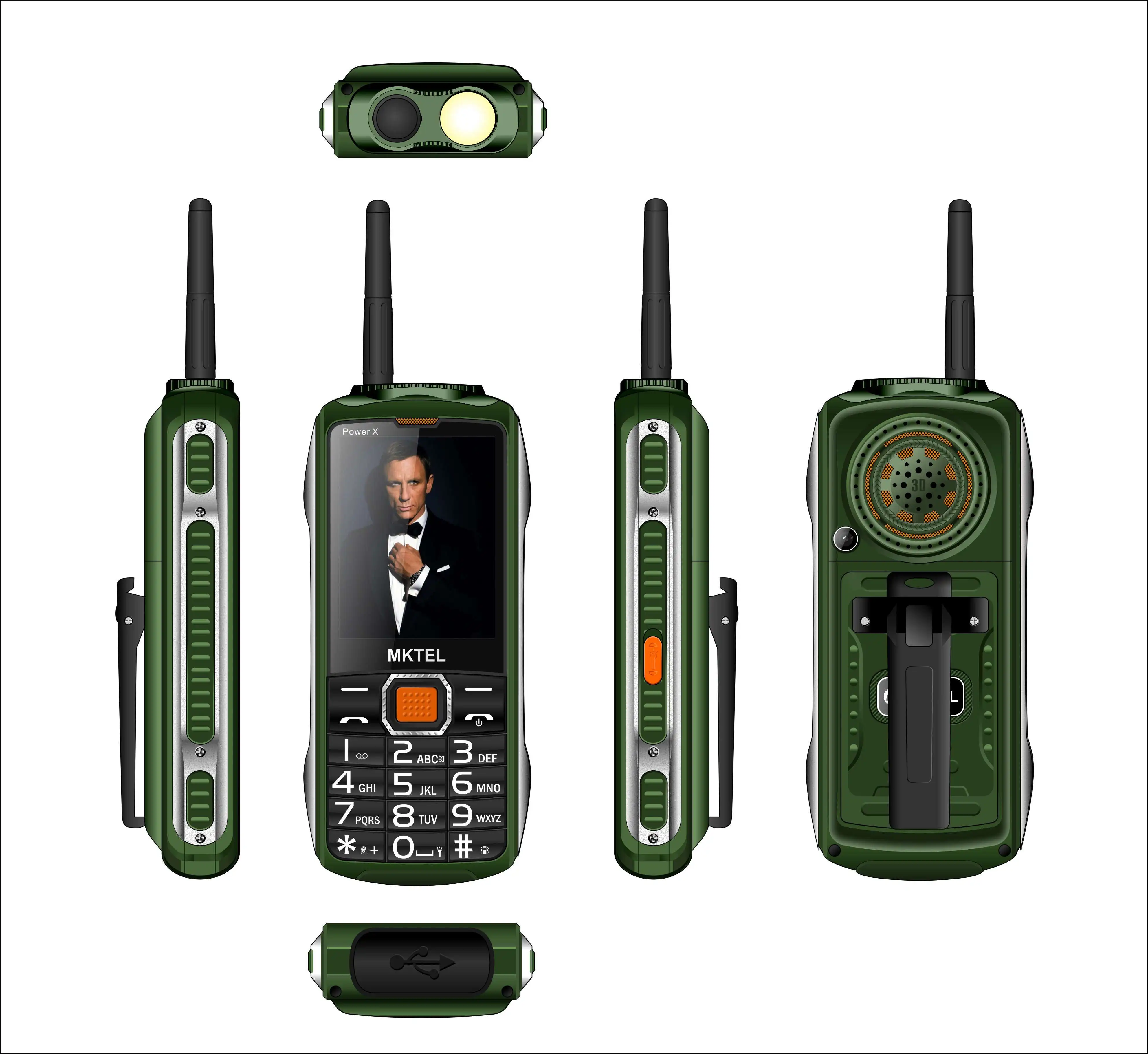 Low price OEM ODM custom logo MT6261D 2.4inch  1.77inch QVGA 128 x160 feature phones walkietalkie