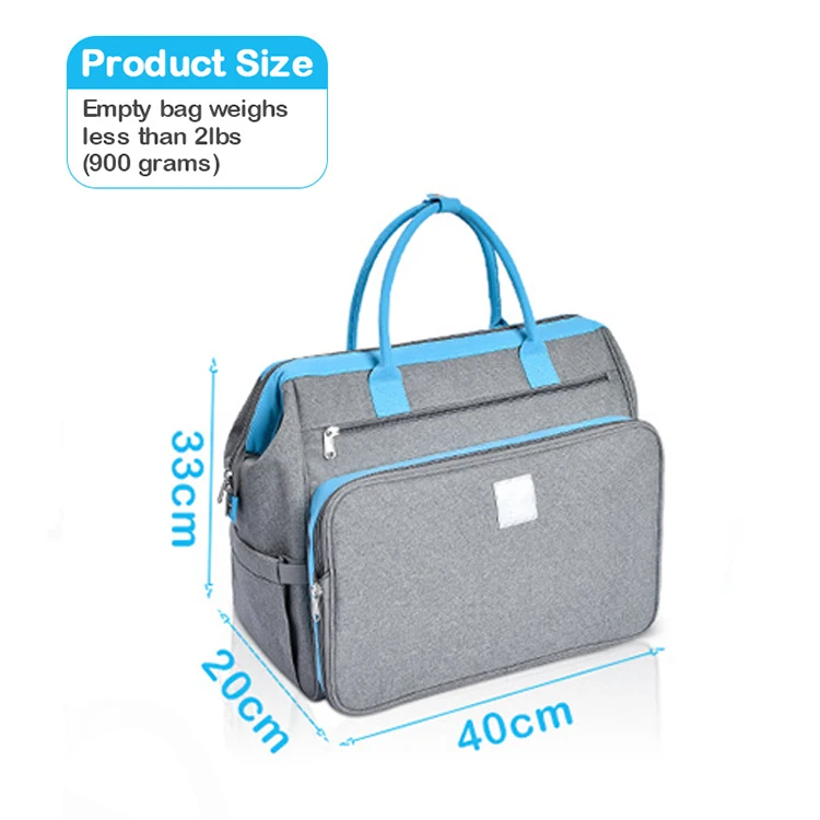 Custom durable new born waterproof carry tote mother backpack multifunctional baby folding diaper bag