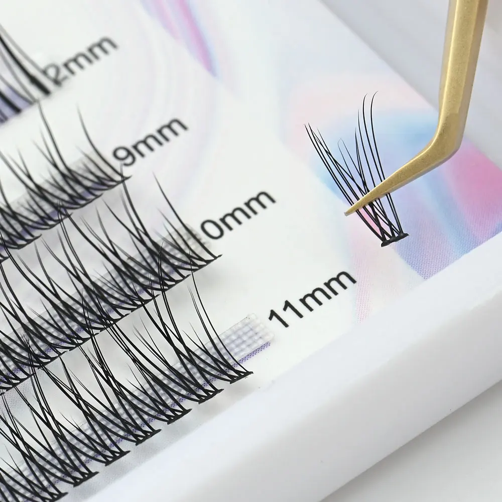 NAGARAKU 0.07mm Spikes A Shape Fish Tail False Eyelash Fairy Extension lasheswholesale private label  lash ribbon kits