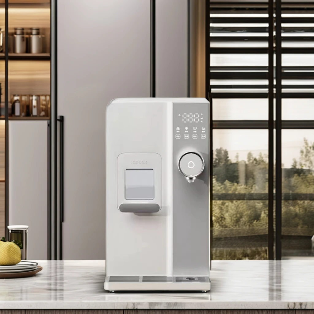 Free Installation Compact Electric Water Dispenser with Instant Hot & Cold Household Ice Maker Plastic Desktop Countertop Hotels