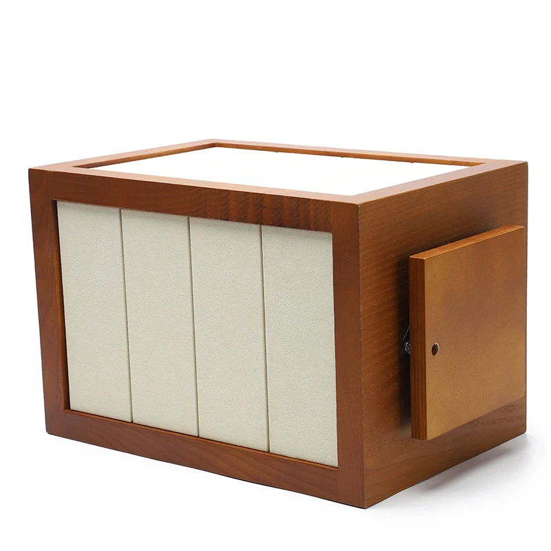 DIGU custom jewelry display earrings ear stud holder counter solid wood Rotate 360 earring stand display