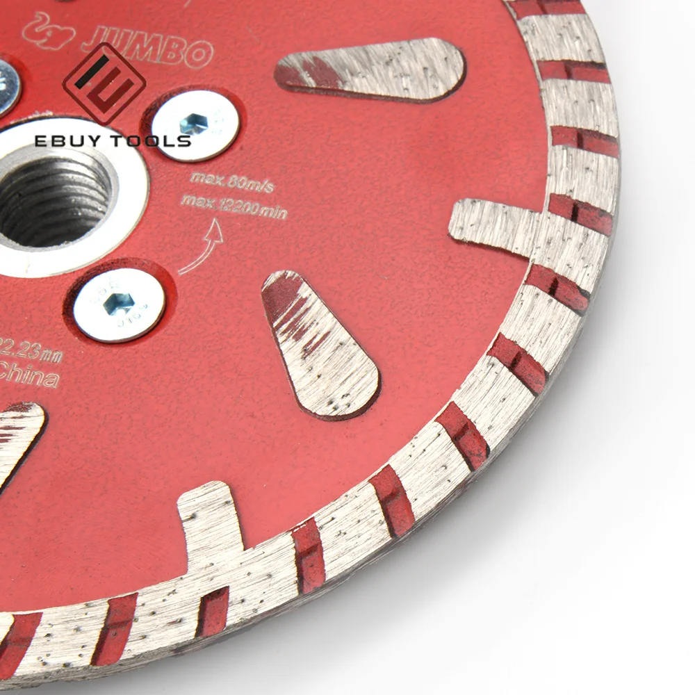 125mm Turbo Diamond Pcd Saw Blade Circular Continuous Rim Cutting Blade For Brick Ceramic Marble Cutting