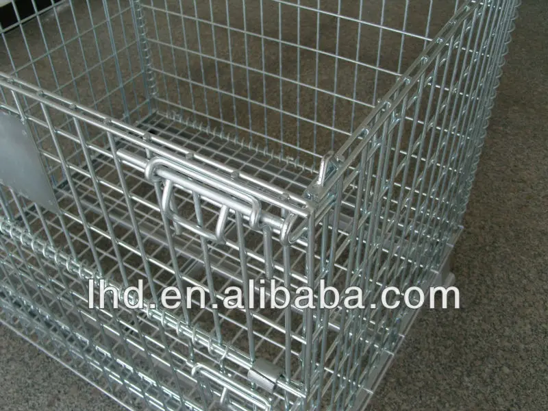 Powder Coated Cage Metal Box Wire Mesh Steel Pallet Box