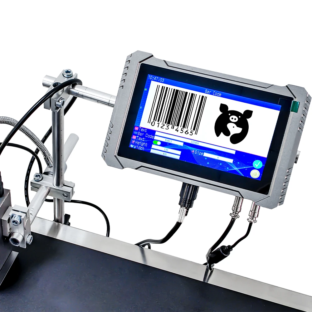 DM 7 Inch Touch Screen Online Inkjet Printer Factory Assembly Line Date Coding Inkjet Printing Industrial Paper Sticker Printers
