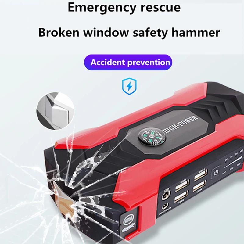 Car Emergency Kit 28000mah 12v Portable Booster Battery Car Multifunctional Portable Car Starter Power Supply