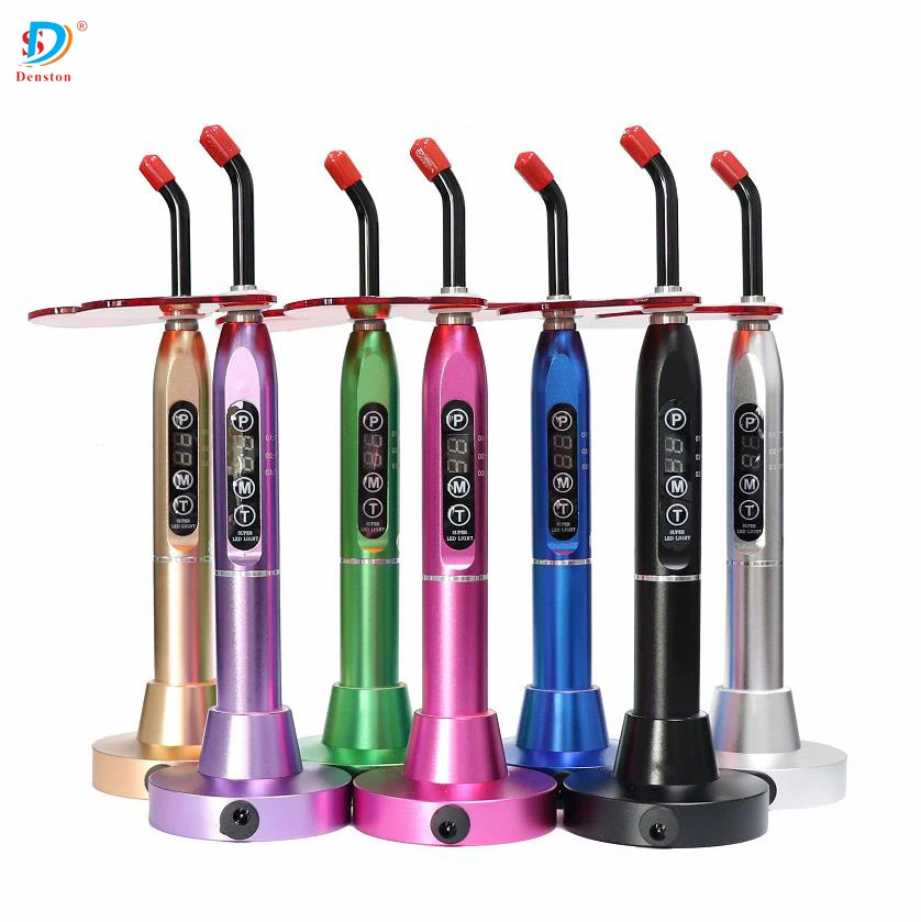 color plastic resin curing equipment Woodpecker wireless dental curing lamp LED light