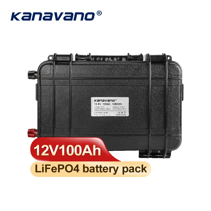 Водонепроницаемый чемодан батарея rv 12v 100ah литиевая 1000w 1200W Наружная портативная походная электростанция