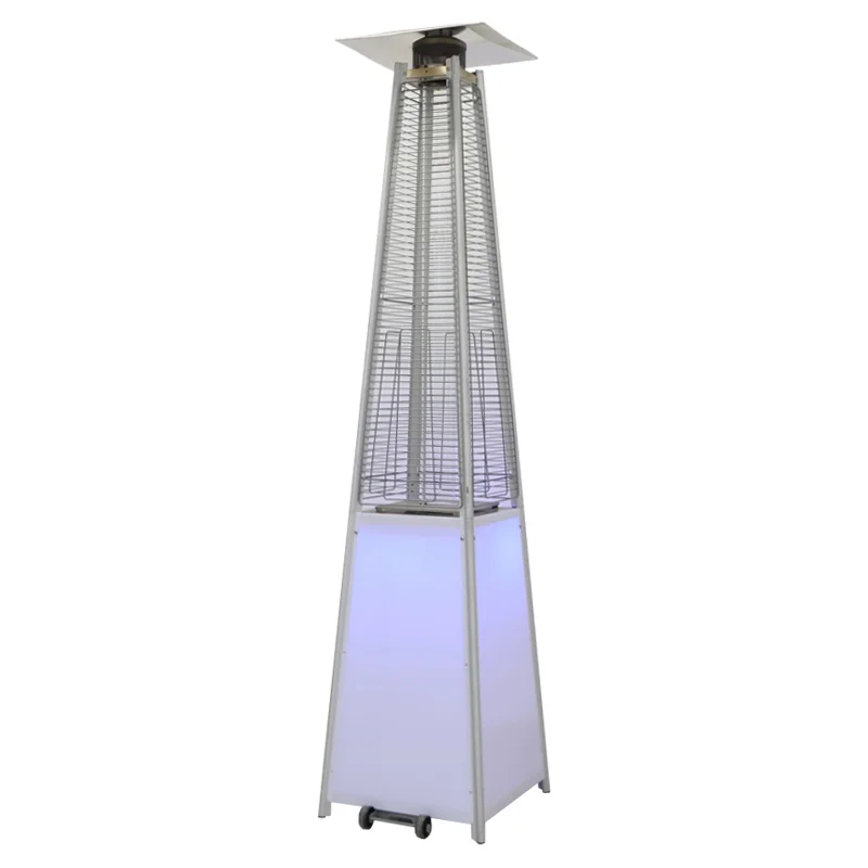  LED pyramid patio heater flame glass tube