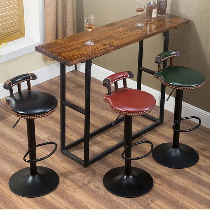 
Luxury high bar stools chair leather bar furniture high chairs tall bar stool for counter kitchen 