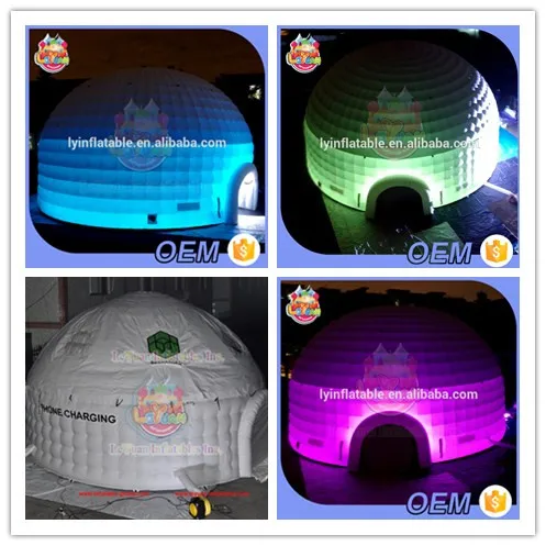 100% Waterproof Constantly Inflatable White Tent Dome With Air Blower