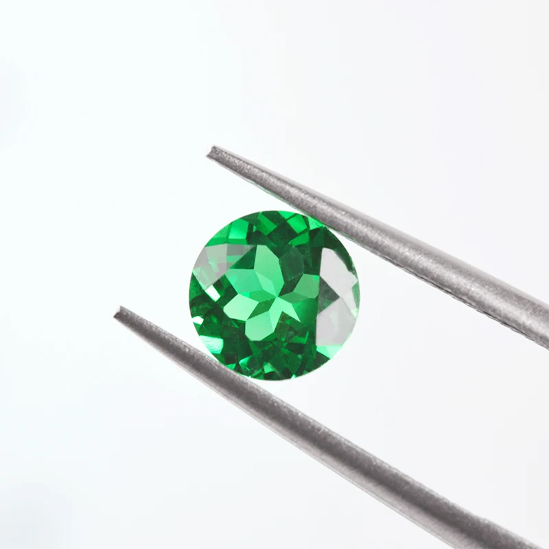 Columbia color Round Lab Emerald Gemstones AGL Certified Fine Jewelry Loose Emerald Stone 5A Grade Lab Grown Emerald