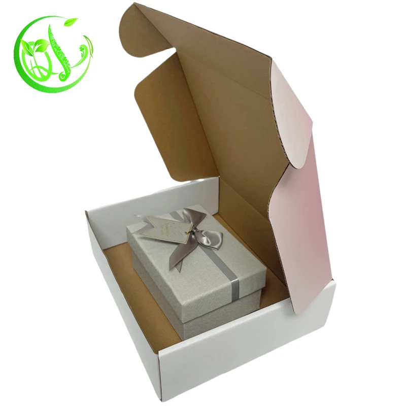 Biodegradable large gift box flat pack display boxes shopping gift paper recycle folding gift box
