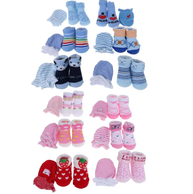 Mesh baby Baby mittens set,baby socks,cotton baby mittens