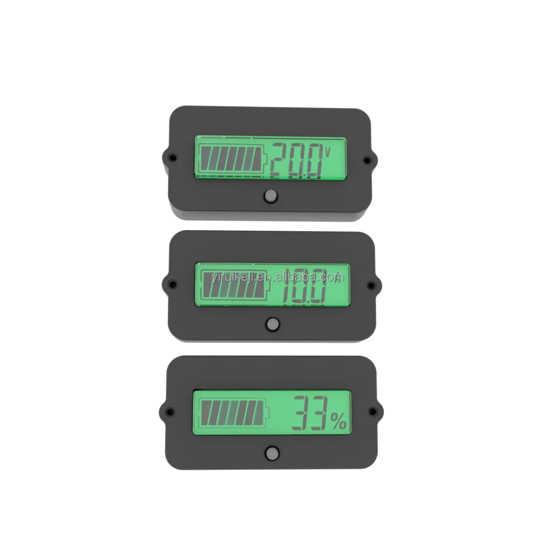 E&J Battery Tester Universal RV Car Battery Monitor Meter Battery Voltage Capacity Indicator Meter Tester Coulomb Counter