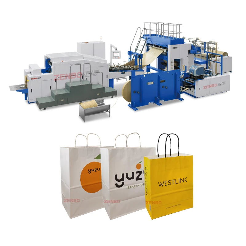 Fully automatic Square Bottom Roll-feeding paper small bag making machine ZB260RS