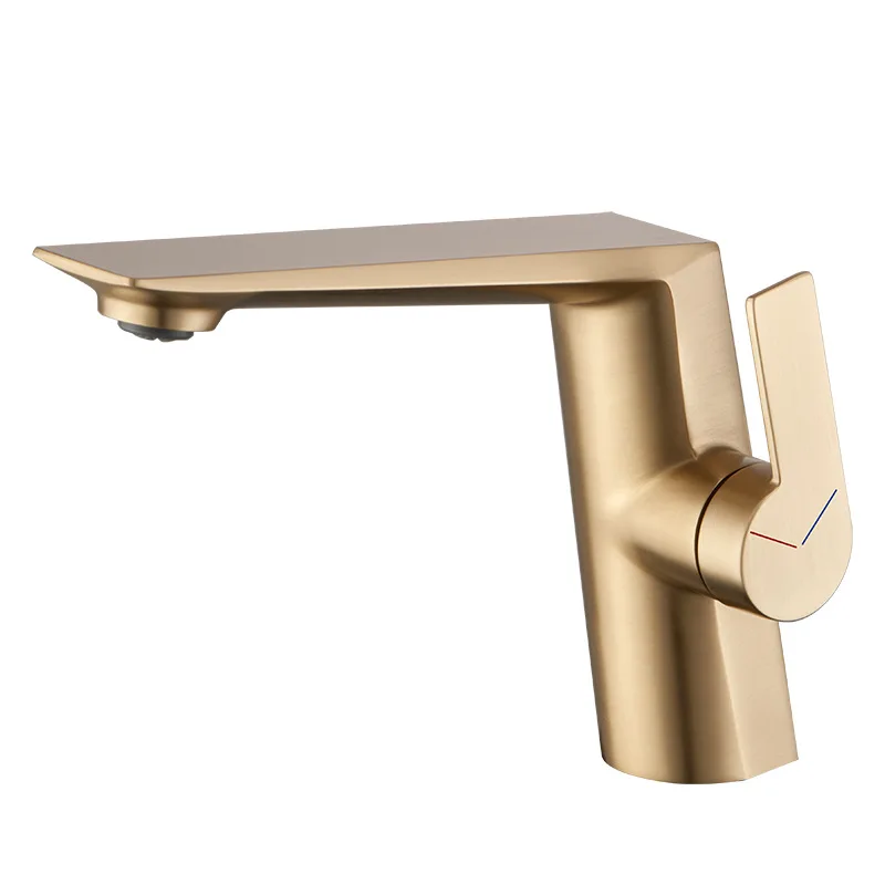 New Design Bathroom Tap Vanity Sink Faucet Hot And Cold Water Mixer Taps Brass Single Handle Wash Basin Faucet