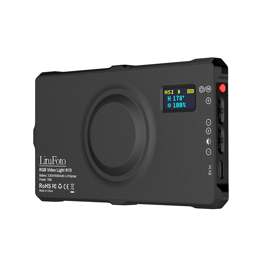 Сверхъяркая Светодиодная лампа RGB для видеосъемки с управлением через приложение, OLED-экран, 145 лампочек, аккумулятор 4040 мАч