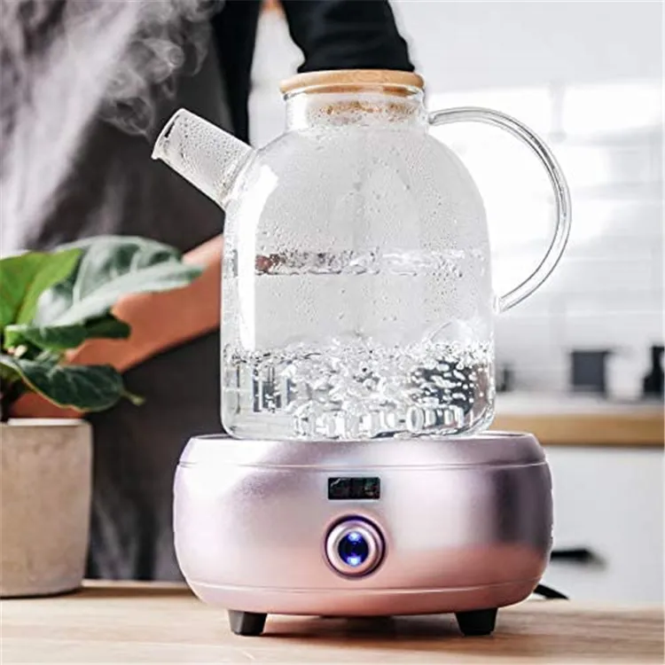 Wholesale borosilicate heat-resistant glass teapot with cork cover