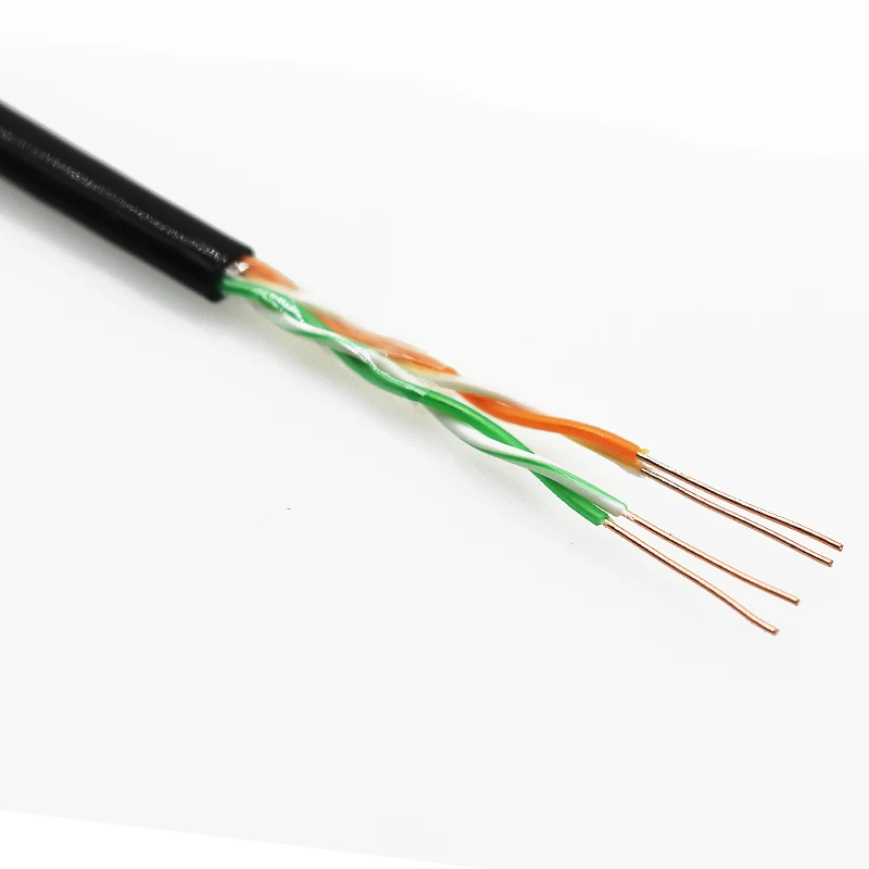 
UK 4C twisted 2 pair telephone line cord for phone cable copper drop wire Overhead cable wiring rj11 Outdoor 