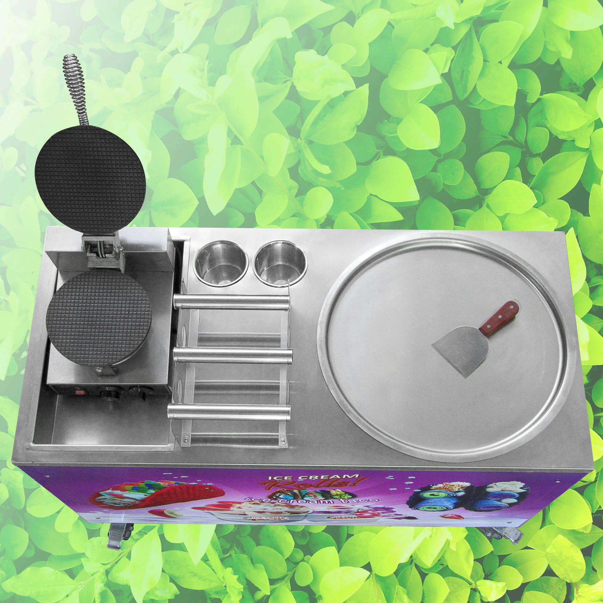 Kolice Mexico taco commercial rolled ice cream machine with CE Rohs ETL