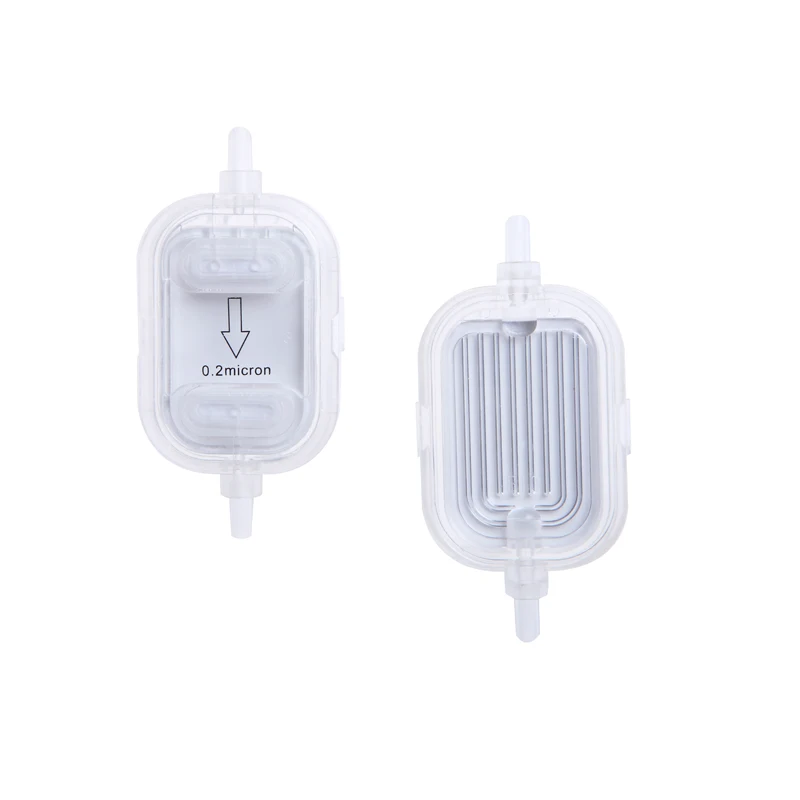 Medical Consumables Double Membrane Filter Disposable IV Set Medical Liquid Infusion Filter 0.2 Micron Infusion Filter IV tubing