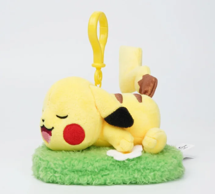 High quality genuine Pokemoned plush toys cartoon Pikachu Squirtle Snorlax Ibra Pokemoned Plush Backpack pendant cute keychain