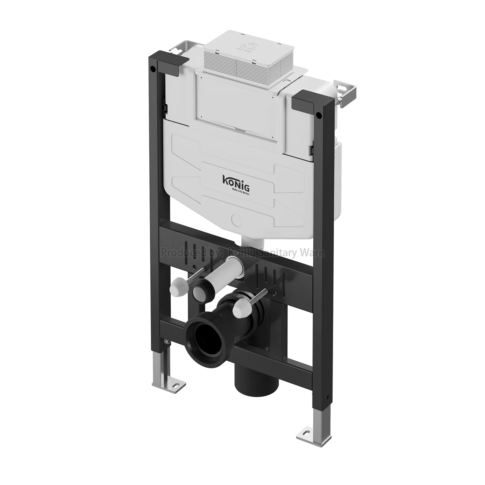 HDPE Plastic Concealed Cistern Dual Flush Hidden Toilet Tank For Wall Hung Toilet