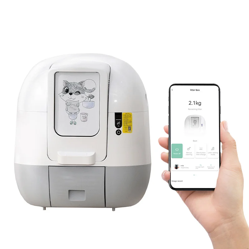 Intelligent Fully Enclosed Cat Toilet Electric Cleaner Automatic Odor Removal with Deodorant Self-Cleaning Cat Litter Box
