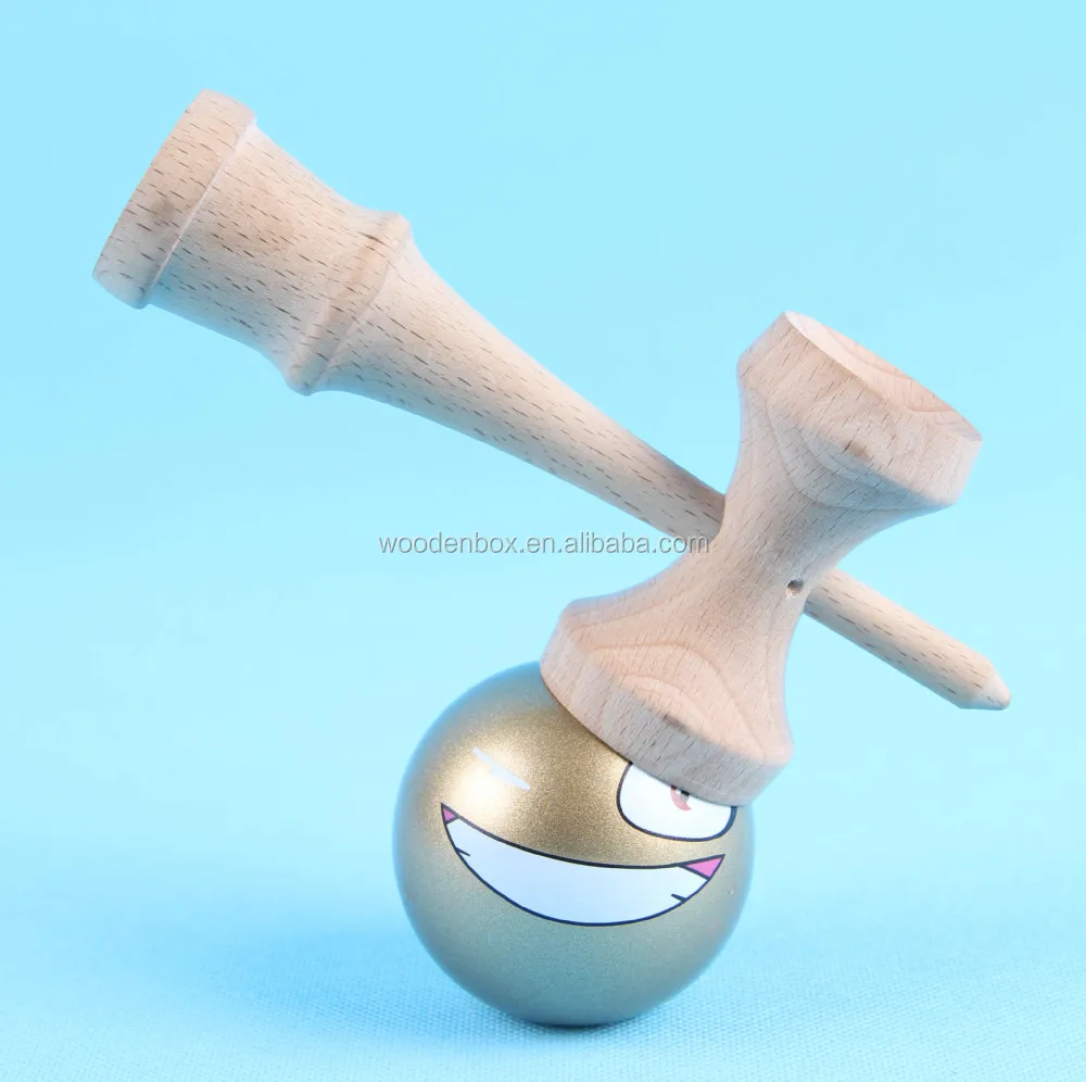 Классический стикер для лица игрушка Kendama с древесным материалом из бука оптовая продажа