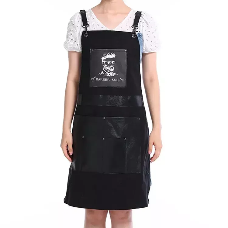 Hair Salon Hair Coloring Apron Barbershop Cowboy Gallusus Apron Milk Tea Shop Work Clothes