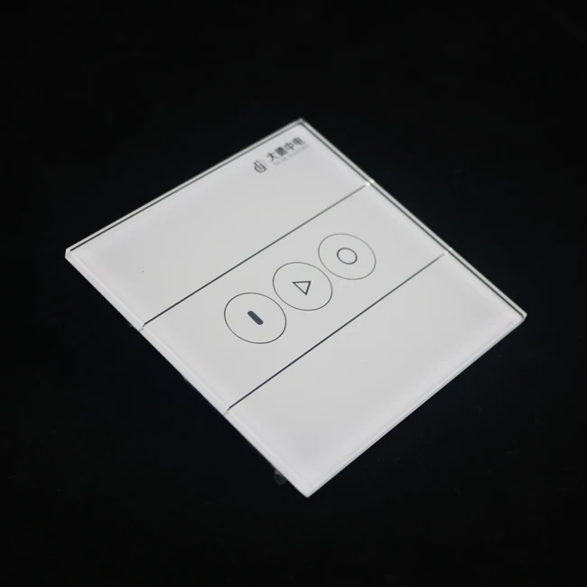 Factory customized glass panel black glass frame rectangle for wall switch socket